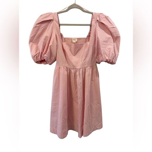 NWTG Anthropologie Maeve Puff-Sleeve Square Neck Mini Dress Size Medium - Picture 4 of 10